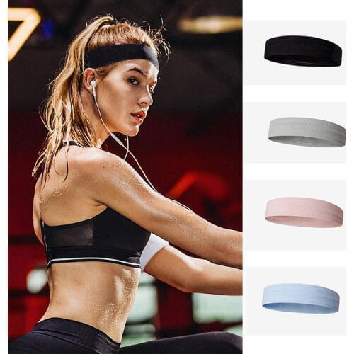 2PCS Sports Headband Hair Band Elastic Anti-slip Sweatband For Running Fitness Yoga Hockey Soccer Basketball Volleyball