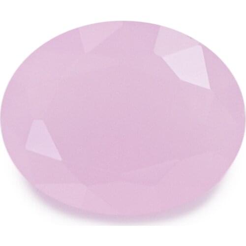 2x3mm-13x18mm Pink Color Oval Shape Loose Glass Gemstone Glass Beads Synthetic Gemstone For Jewelry