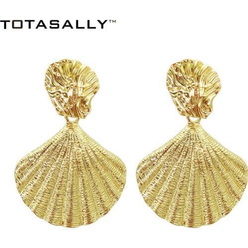 TOTASALLY Fashion Designed Alloy Ocean style Sea Shell Pendant Earrings Nova dangle Earring for Women Beach Jewelry pendientes