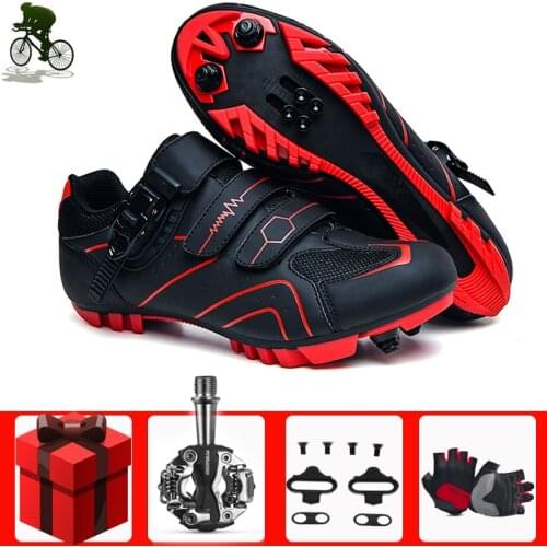 Self Locking Cycling Shoes Sapatilha Ciclismo Mtb Gloves Pedals Set Mountain Bike Pro Race Bicycle Sports Men Sneakers Women