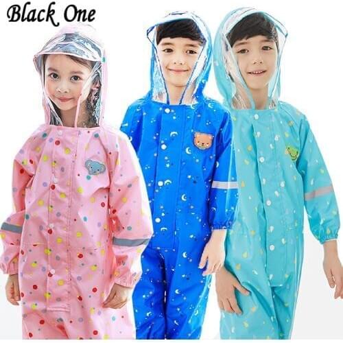 Waterproof Raincoat for children Jacket Capa De Chuva Infantil Poncho Rainwear Suit Hooded Rain Coat Cover Kids Rain proof pants