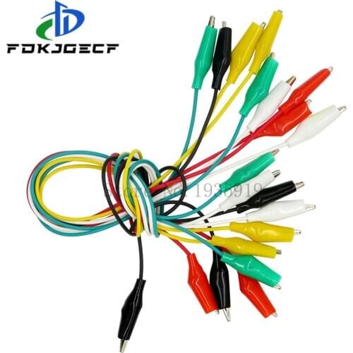 10pcs Alligator Clips Electrical DIY Test Leads Alligator Double-ended Crocodile Clips Roach Clip Test Jumper Wire