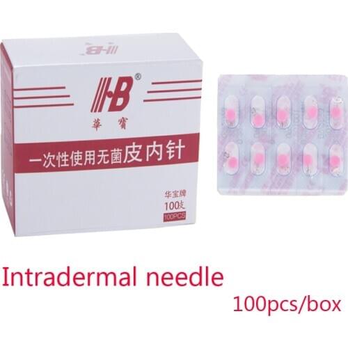 100pcs 0.16*5mm 0.22*5mm disposable painless intradermal needle ear acupuncture needles skin press needle beauty massage