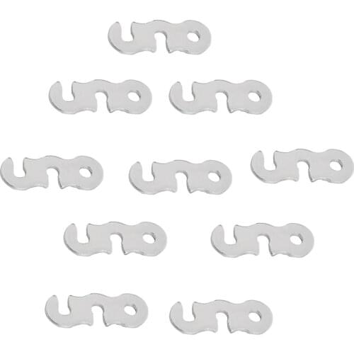 10x Silver Aluminum Tent Awning Guyline Runner Lock Rope Tightener Tensioner