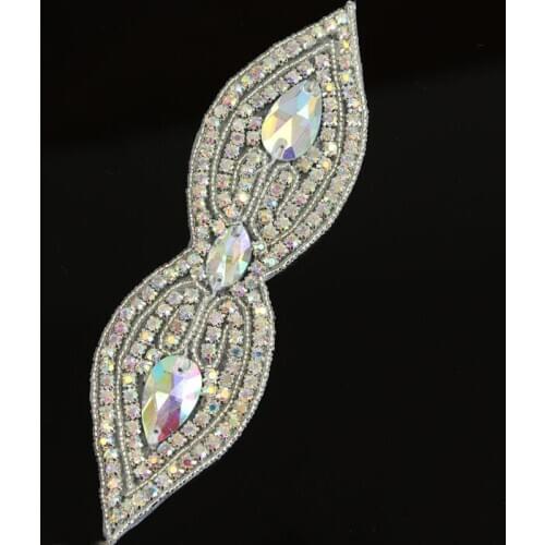 10Yds AB Rhinestone Trim Embellishments Chain Handcrafted Sewing Hot fix for DIY Wedding Bridal Belts Sashes Prom Dresses