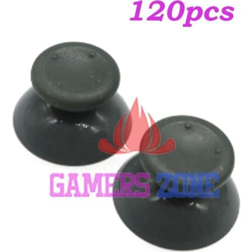 120PCS Grey Black Game Rubber Thumbstick Button Joystick Cap for XBox 360 Controller