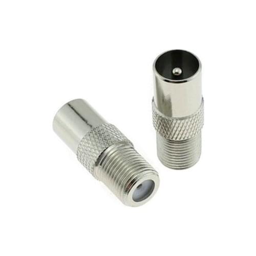 5pcs F Female To TV Male RF Coaxial Adapter Connector