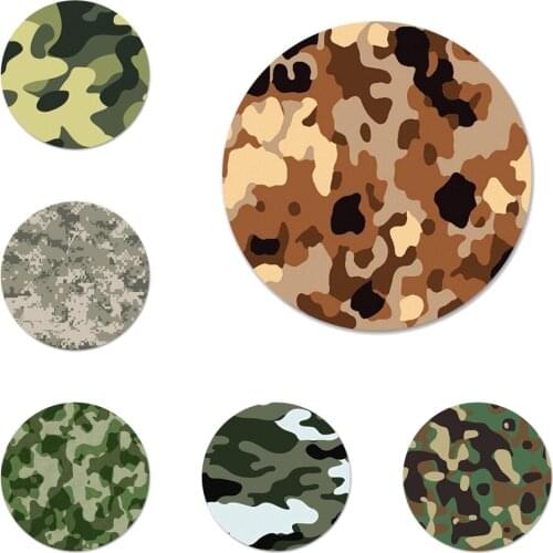 58mm Camo military Brooch Pin Cosplay Badge Accessories For Clothes Backpack Decoration Gift