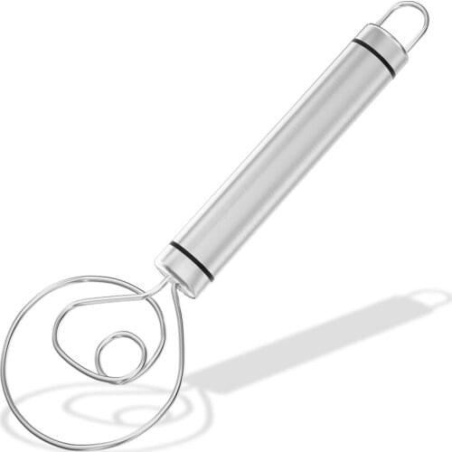 8.6Inch 304 Stainless Steel Dutch Dough Whisk Danish Dough Whisk Bread Mixer