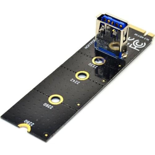 NGFF M.2 To USB3.0 Converter Adapter Graphic Card Extender Card M.2 NGFF To PCI-E X16 Slot Transfer Card Mining M2 Riser Card