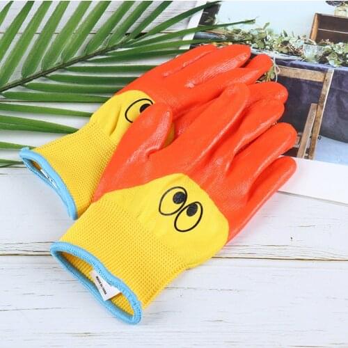 Breath Permeable Children Gardening Gloves Durable Waterproof Children Oil Non-slip Non-slip Handicraft Protective Gloves