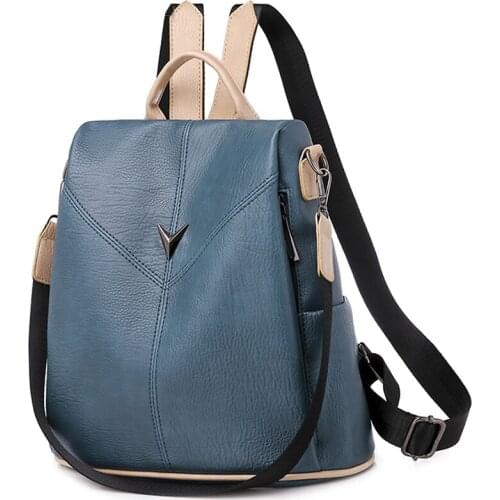 Elegant Anti Theft Women Backpacks Mochila Feminina Casual School Shoulder Bags for Women 2021 Winter Waterproof Travel Backpack