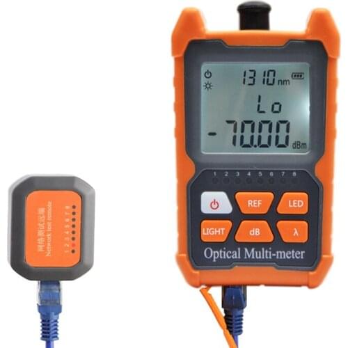 FTTH mini 8 wavelength FC SC ST universal interface Power meter Net Cable tester optical fiber power meter optical attenuation