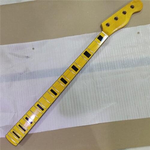 Maple 22 Fret JB Bass Guitar Neck Replacement 4 String Maple Fingerboard 34inch