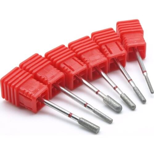 Fine 1pcs Diamond Nail Drill Cuticle Bits Milling Cutter Burr for Electric Manicure Machine Cuticle Clean Files Nail Art Tools