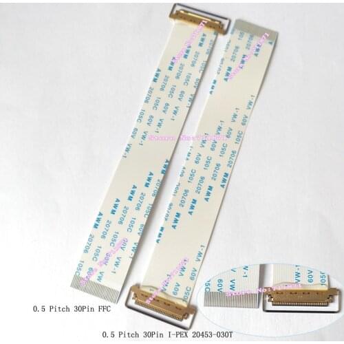 Type A with pull ring 0.5 Pitch 30P I-PEX 20453-030T to FFC eDP screen cable 1 Lane 2 Lanes 30P 30Pin FPC FFC to 20453-030T eDP