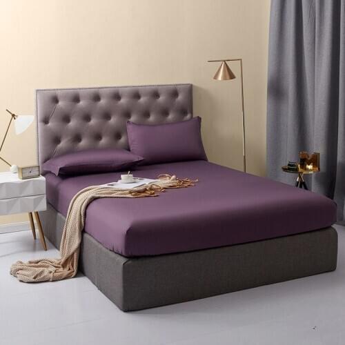 Sheets Solid Color Bedding Linens 100% Pure Cotton Silky Soft Bed Mattress With Four Corners And Elastic