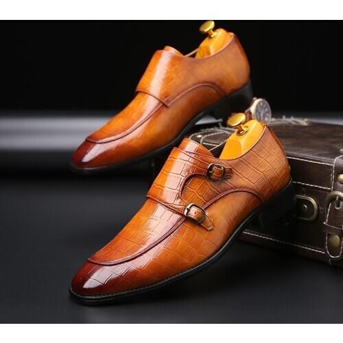 Mazefeng 2020 Classic Crocodile Pattern Business Flat Shoes Men Designer Formal Dress Leather Shoe Mens Loafers Shoes for Party