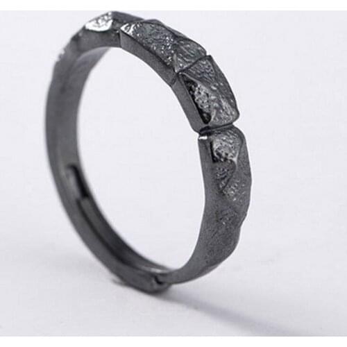 Top New 100% real S925 pure silver Sea dry stone rotten Still in love men and women rings simple fashion silver ring for man