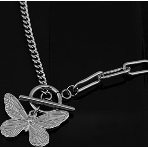 Small Retro Butterfly Necklace Bracelet Super Immortal Temperament OT Buckle Bone Chain