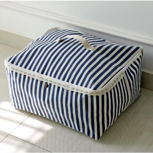New Portable Clothes Storage Bag Organizer Folding Closet Organizer For Pillow Quilt Blanket Quilt Bag Organizer Cotton Linen