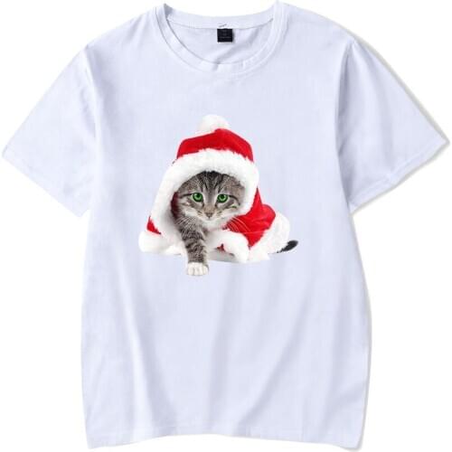 Hot Fashhion printed Christmas T-Shirts Men Women Hip Hop summer Christmas Harajuku Short Sleeve t shirt casual white T-Shirts