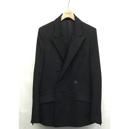 S-6XL!! 2020 Mens suit casual style with many buttons irregular and loose double - breasted