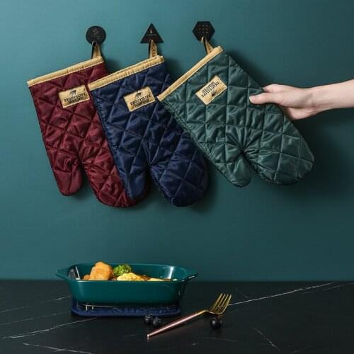 One Piece Thicken Anti-scalding Oven Gloves Mitts Kitchen Silicone Gloves Tray Dish Bowl Holder Baking Insulation Hand Clip