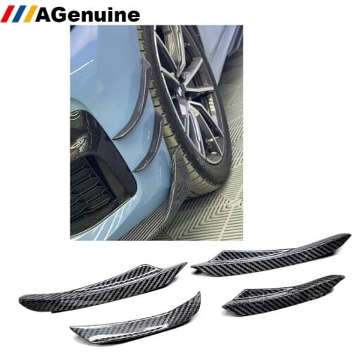 Dry carbon fiber front bumper decorative trims side airvent canards for BMW 3 series G20 G28