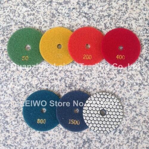 Dry Polishing Pad 4 inch Granite Marble Polishing Diamond Circle Wheel Soft Abrasive Disc Stone Diamond Tools Pad To Polish