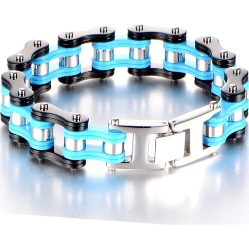 Heavy! Top Design Punk Mens Women Gothic 316L Stainless Steel Bike Bracelets Motorcycle Biker Chain Bracelet Bicycle Jewelry