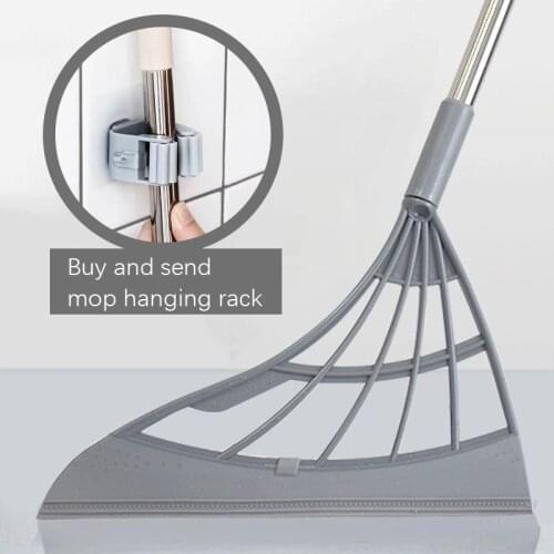 TPR Hand Push Sweeper Stretchable Magic Broom Floor Wiper Squeegee For Window Bathroom Cleaning Sweep Brush Pet Hair Dust Broom
