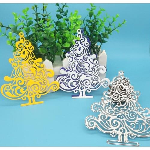 Wavy Christmas Tree Metal Cutting Mold Scrapbook Album Decoration DIY Handmade Art