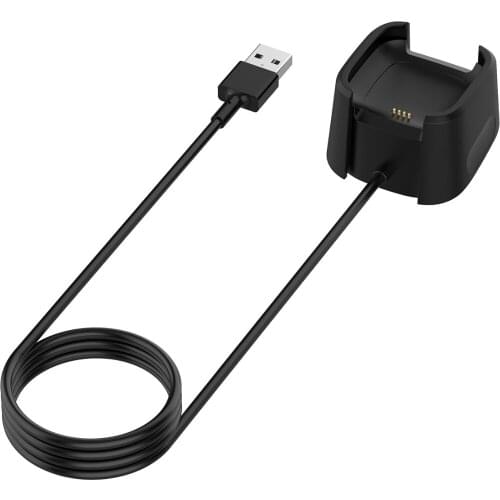 100cm USB Bracelet Quick Charger Charging Cable Dock Stand For Fitbit Versa 2 Smart Watch Replaceable USB Charger Adapter
