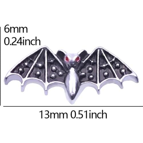 20Pcs/Lot Bat Alloy Floating Charms Hand-made DIY for Glass Lockets