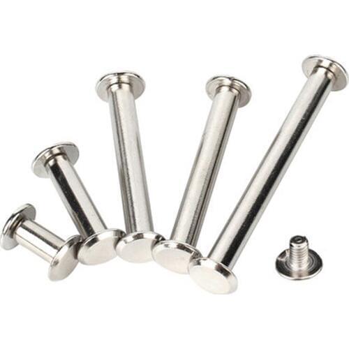 5pcs M5 304 stainless steel butt rivet Album screw Semi-hollow set mother and child rivets 20mm-50mm Length
