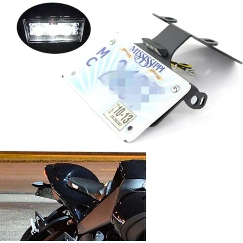 Rear Tail Tidy Fender Eliminator Fit For Buell 1125 R 1125 CR 2008-2011 License Number Plate Frame Holder Bracket with LED Light