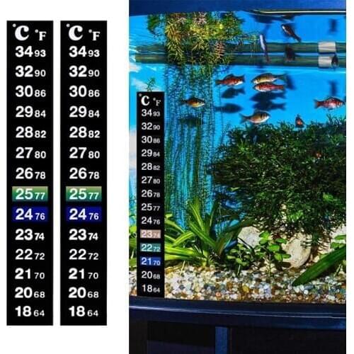 Aquarium Fish Tank Digital Temperature Control Sticker Strip Degree Fahrenheit Celsius Display for Kombucha Beer Wine Brewing