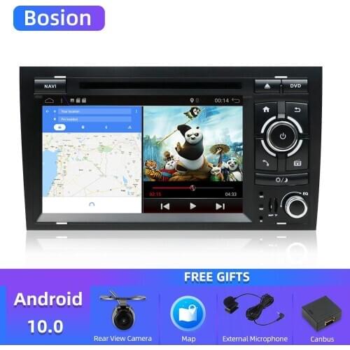 Android 10.0 Car DVD Player For Audi A4 GPS Navigation Stereo Headunit With Bluetooth Radio RDS Canbus Map 2din Quad Core 7 inch