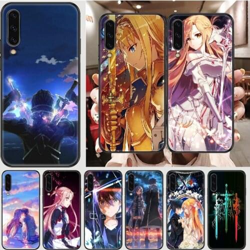 Sword Art Online Anime SAO Phone case For Samsung Galaxy A 3 5 7 8 10 20 21 30 40 50 51 70 71 E S 2016 2018 4G black 3D hoesjes