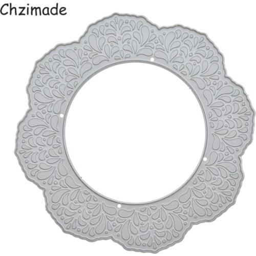 Chzimade Round Circle Metal Cutting Dies Scrapbooking Stencil 91x91mm For Card Making Diy Embossing Die Cutters Crafts 2021 New