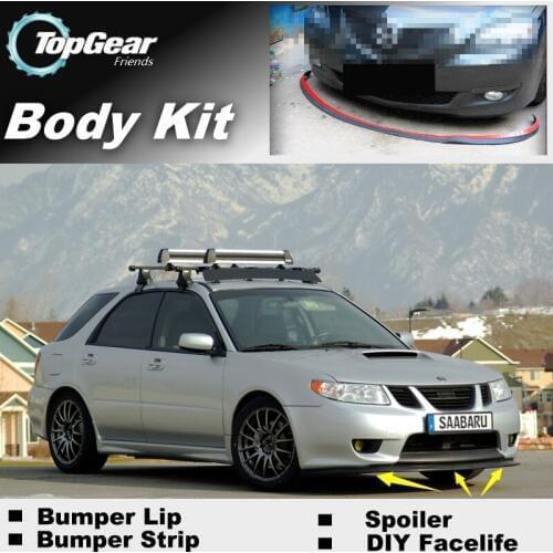 Bumper Lip Deflector Lips For Saab 9-2X 2005 2006 Front Spoiler Skirt For TG Friends to Car Tuning View / Body Kit / Strip
