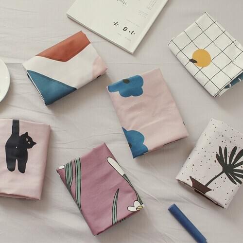 74x48cm fresh flower cotton pillow case decoratve cat printed pillow cover bed single sleeping pillowcase