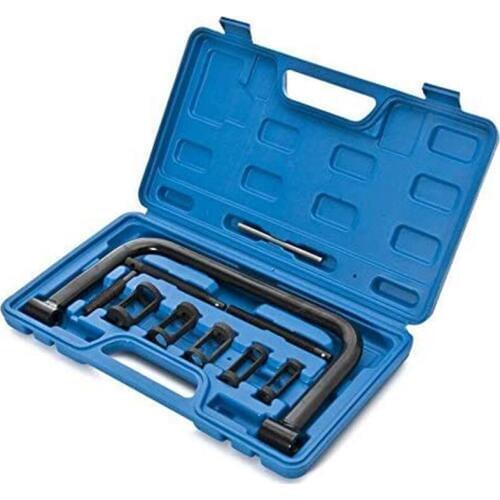 Engine Overhead Solid Valve Spring Compressor Automotive Tool C Clamp Service Set-10 Pieces