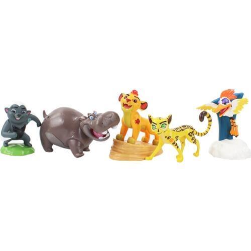 5pcs/lot The Lion Guard Lion King Kion PVC Action Figures Bunga Beshte Fuli Ono Animals Figurines Dolls Statue Kids Toys Gift