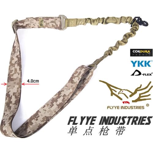 FLYYE USA Tactical Sling Adjustable 1 Single Point Bungee Rifle Sling Strap Airsoft Paintball Hunting Military Wargame SL-S001