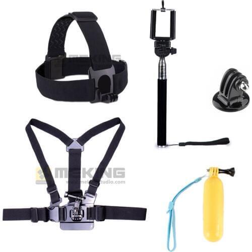 GoPro Accessories Floating Bobber Grip Monopod Selfie Stick Adapter Chesty Strap Head Belt Sj4000 Sj5000 Sjcam Action Camera Kit