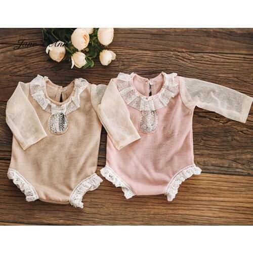 Jane Z Ann Baby girl Princess Lace bodysuit Infant Photo Clothing Newborn Photography Projects twins girl outfits