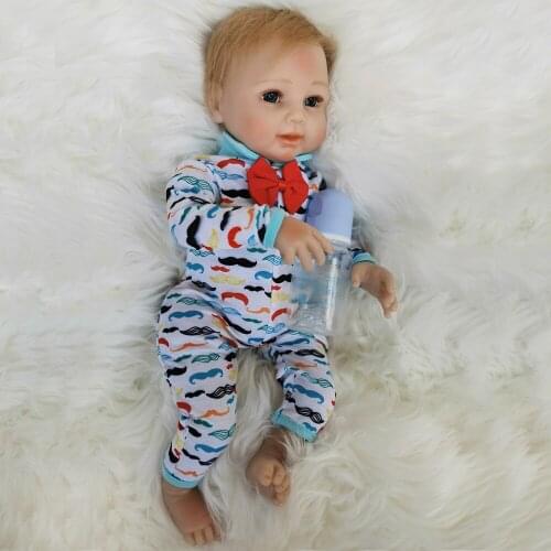 Bebe Baby Reborn Doll 20inch 50cm Silicone Vinyl Bebe Reborn Dolls Adorable Lifelike Toddler For Gift Fast Shipping