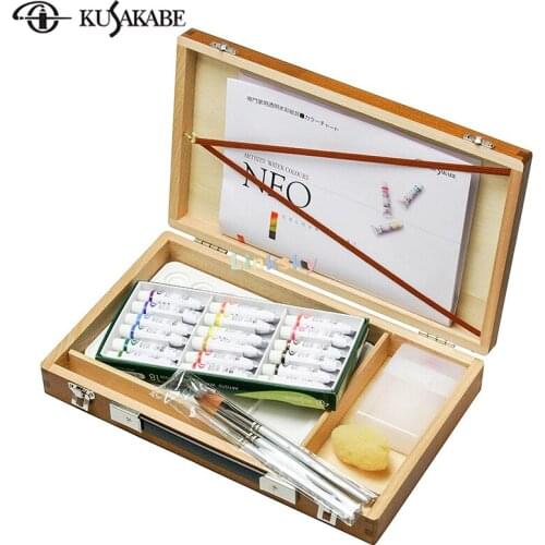 Kusakabe 12 18 24 Colors Jug Resin Watercolor Box Set, 5ml Tubes, Artist Grade Transparent Watercolor Pigment, Art supplies